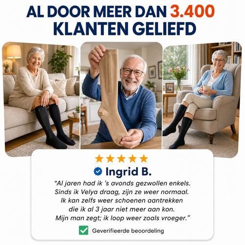 Compressiekousen met handige ritssluiting