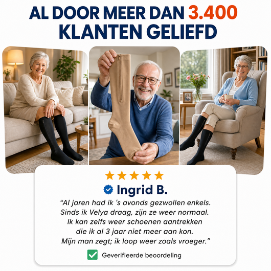 Compressiekousen met handige ritssluiting